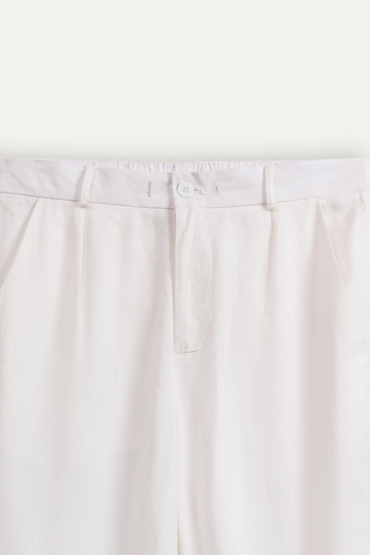 white linen trousers