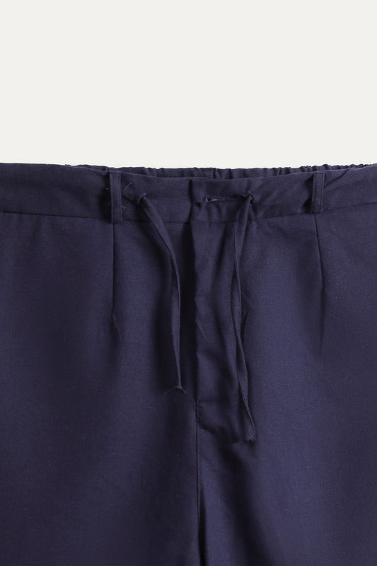 navy linen shorts