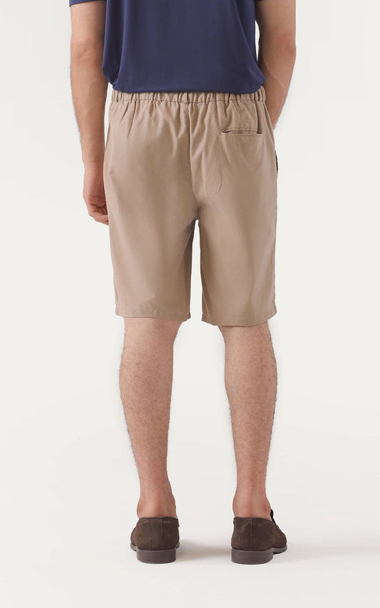 beige linen shorts