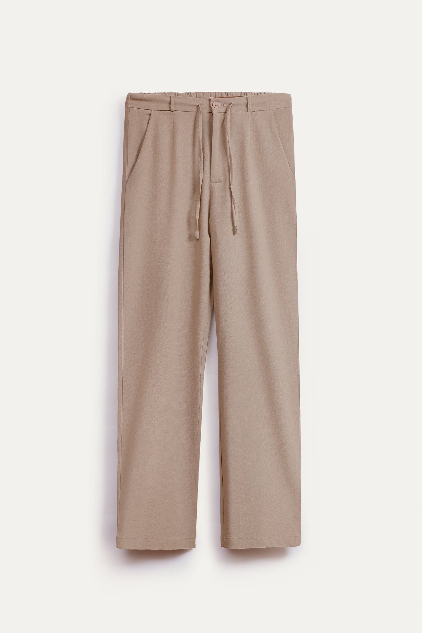 beige linen trousers