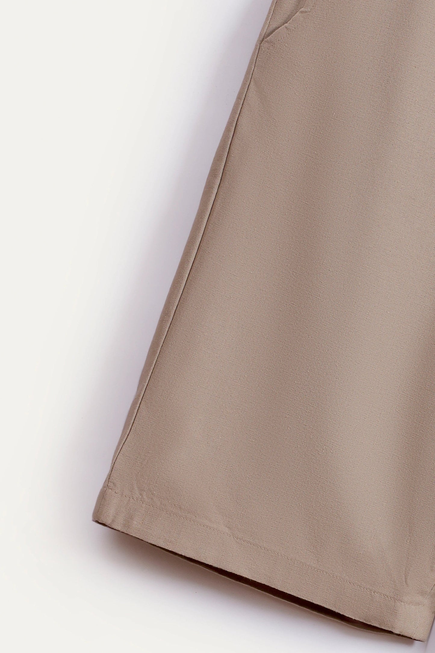 beige linen shorts